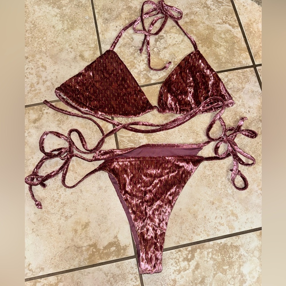 NWOT Alladdin vines velvet bikini ✨🪷